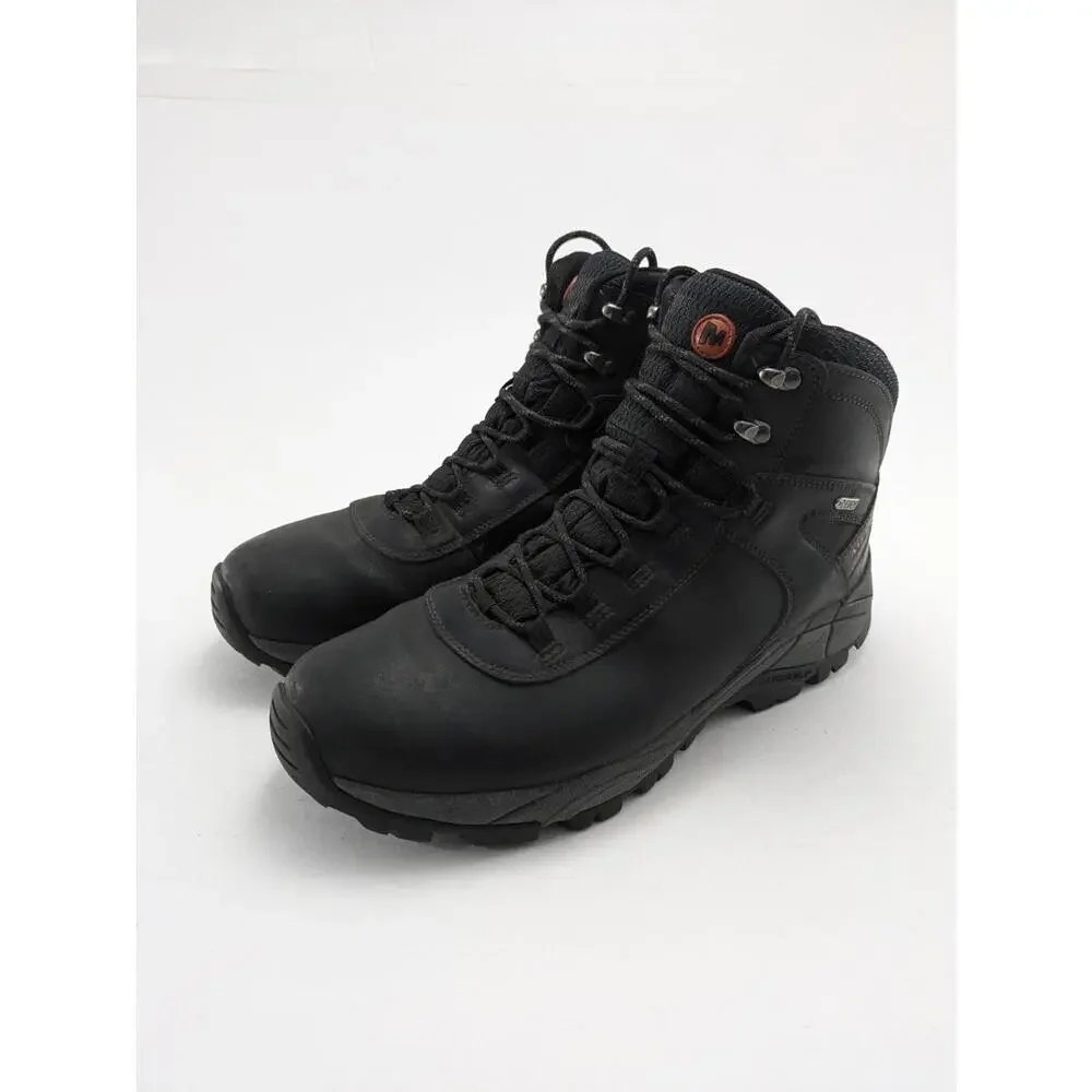 Mens Merrell Trekking Vego Mid Leather‎ Waterproof Black Boots J311538C Size 12